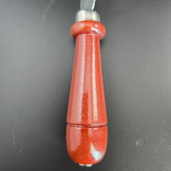 4-Piece Stainless Steel Cheese Knife Set With Red Wooden Handles Charcuterie - Picture 7 of 7